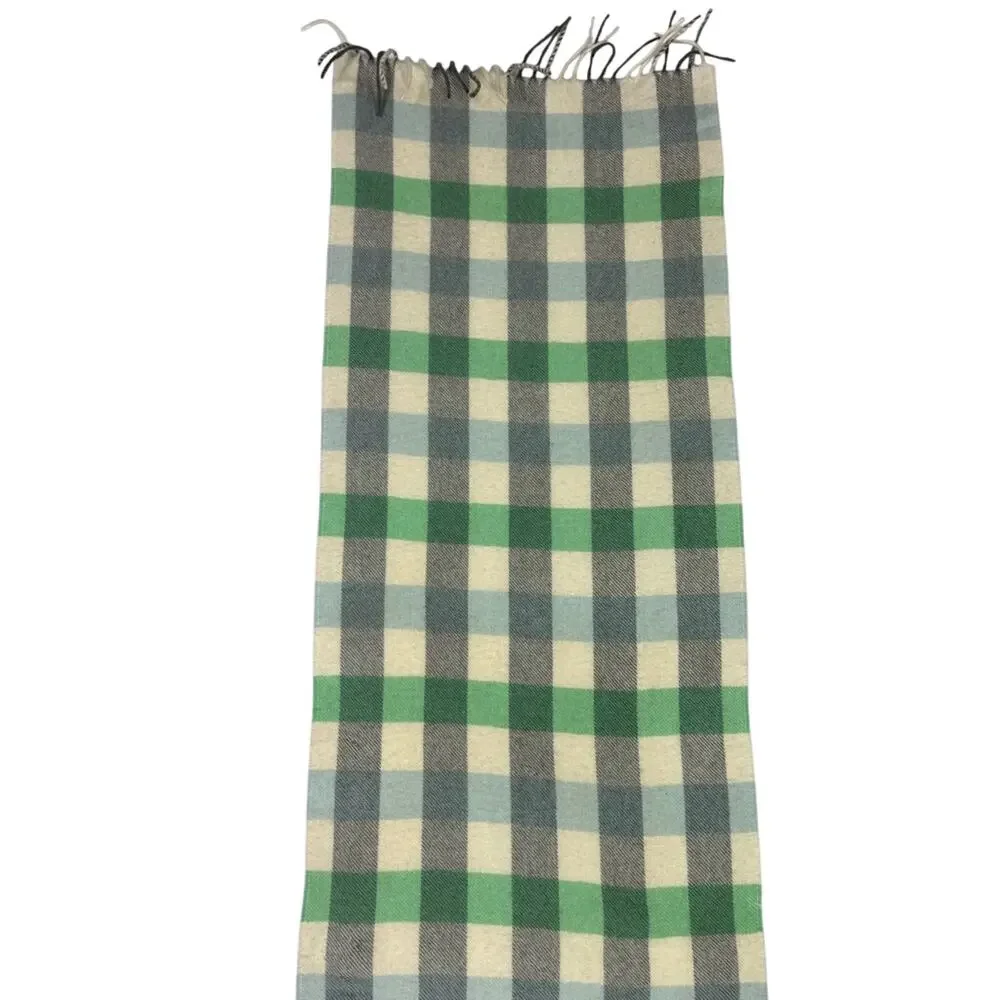 Donaldson's Scarf Men's Unisex Checkered 100% Lambswool Made in Germania